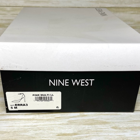 NIB Nine West Women Erra3 Hot Pink & Black Ankle Strap Pump Size 5M - Picture 7 of 7